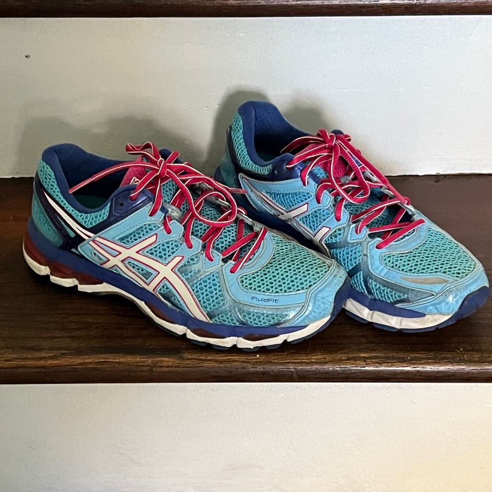 Asics Gel-Kayano 21 Women's Size 8.5 Running Shoes Blue Pink
